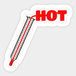 I am HOT, thermometer Edit Sticker